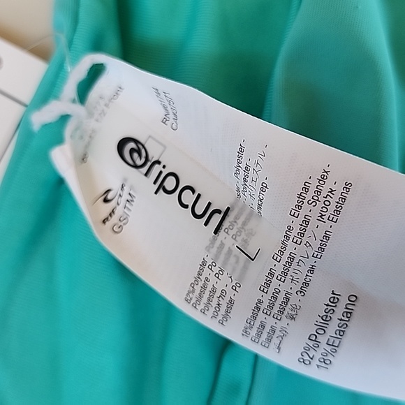 NWT RIPCURL Brights good pant aqua green bikini bottoms Size large - Picture 3 of 7
